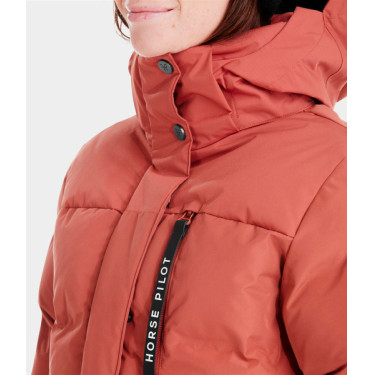 Parka Fahrenheit Horse Pilot feminina Terracota Laranja