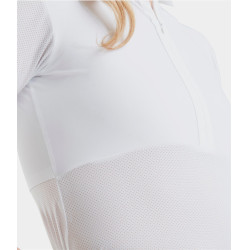 Polo Aeromesh de mangas curtas Horse Pilot feminino Branco Polo Aeromesh de mangas curtas Horse Pilot feminino Branco