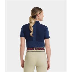 Polo Aeromesh de mangas curtas Horse Pilot feminino Marinho Azul-marinho