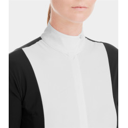 Polo de competição Monica Horse Pilot de mangas compridas para mulher Preto Polo de competição Monica Horse Pilot de mangas compridas para mulher Preto