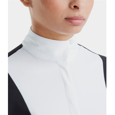 Polo de competição Monica Horse Pilot de mangas compridas para mulher Noite escura Preto Polo de competição Monica Horse Pilot de mangas compridas para mulher Noite escura Preto