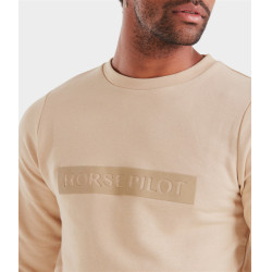 Camisola Horse Pilot homem Team Latté Castanho Camisola Horse Pilot homem Team Latté Castanho