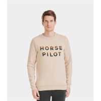 Sweatshirt Horse Pilot Team homem Areia Amarelo