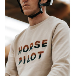 Sweatshirt Horse Pilot Team homem Areia Amarelo