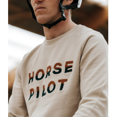 Sweatshirt Horse Pilot Team homem Areia Amarelo