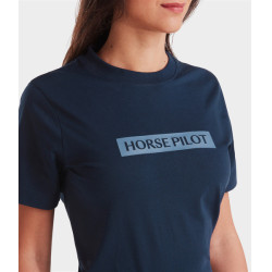 T-shirt Horse Pilot feminino Team Marinho Azul-marinho