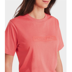 T-shirt Horse Pilot feminino Team Coral rosa