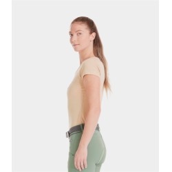 Camiseta Horse Pilot Team feminina Areia Amarelo