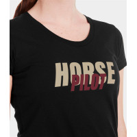 Camiseta Horse Pilot Team feminina Areia Amarelo Camiseta Horse Pilot Team feminina Areia Amarelo