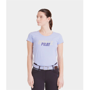 Camiseta Horse Pilot Team feminina Lavanda Violeta