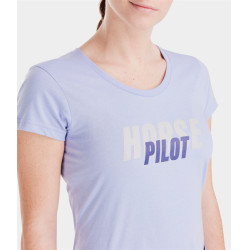 Camiseta Horse Pilot Team feminina Lavanda Violeta