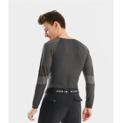 Camiseta Optimax Horse Pilot homem Ferro Cinzento