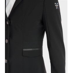 Casaco de competição Aeromade Horse Pilot feminino Logo preto prata Casaco de competição Aeromade Horse Pilot feminino Logo preto prata