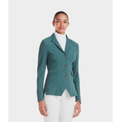 Casaco de competição Aeromade Horse Pilot feminino Logotipo verde bálsamo prateado