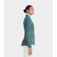 Casaco de competição Aeromade Horse Pilot feminino Logotipo verde bálsamo prateado