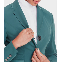 Casaco de competição Aeromade Horse Pilot feminino Logotipo verde bálsamo prateado