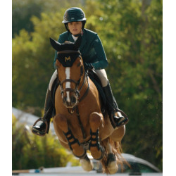 Casaco de competição Aeromade Horse Pilot feminino Logotipo verde bálsamo prateado