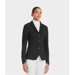 Casaco de competição Aeromade Horse Pilot feminino Preto logotipo preto