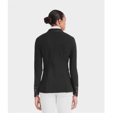 Casaco de competição Aeromade Horse Pilot feminino Preto logotipo preto