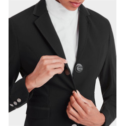 Casaco de competição Aeromade Horse Pilot feminino Preto logotipo preto