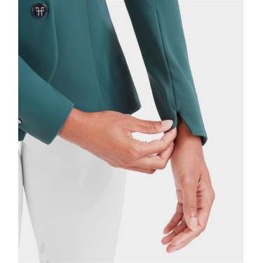 Casaco de competição Aeromade Horse Pilot feminino Logótipo verde bálsamo