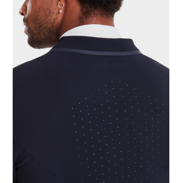 Casaco de competição Aeromade Horse Pilot masculino Logotipo Dark Night prata