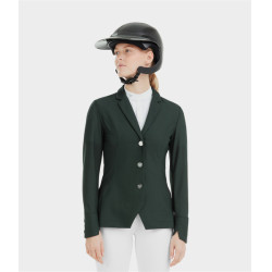 Casaco de competição Aeromesh Horse Pilot feminino Verde escuro