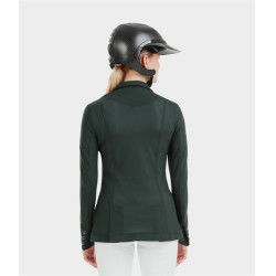 Casaco de competição Aeromesh Horse Pilot feminino Verde escuro