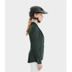 Casaco de competição Aeromesh Horse Pilot feminino Verde escuro