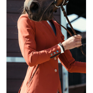 Casaco de competição Aerotech Horse Pilot feminino Terracota Laranja Casaco de competição Aerotech Horse Pilot feminino Terracota Laranja