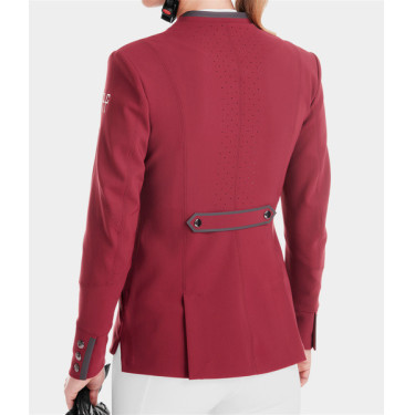 Casaco de competição Aerotech Horse Pilot feminino Vermelho escuro