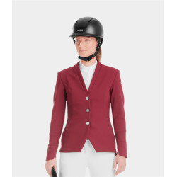 Casaco de competição Aerotech Horse Pilot feminino Vermelho escuro
