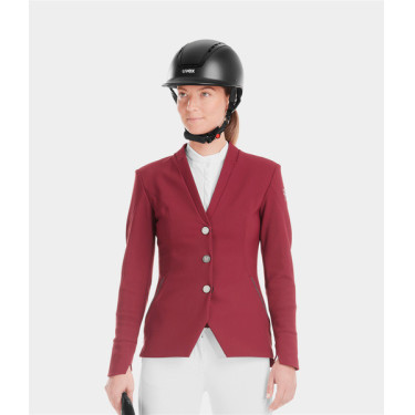 Casaco de competição Aerotech Horse Pilot feminino Vermelho escuro