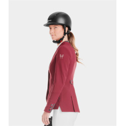Casaco de competição Aerotech Horse Pilot feminino Vermelho escuro