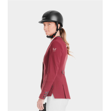 Casaco de competição Aerotech Horse Pilot feminino Vermelho escuro