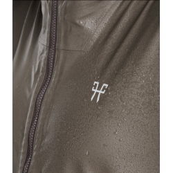 Casaco impermeável longo Raintech Horse Pilot feminino Café escuro Cinzento