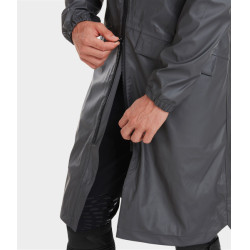 Casaco Impermeável longo Raintech Horse Pilot masculino Ferro Cinzento