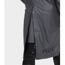 Casaco Impermeável longo Raintech Horse Pilot masculino Ferro Cinzento
