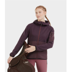 Casaco polar Pampa Horse Pilot feminino Degustação de vinhos Violeta