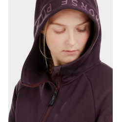 Casaco polar Pampa Horse Pilot feminino Degustação de vinhos Violeta