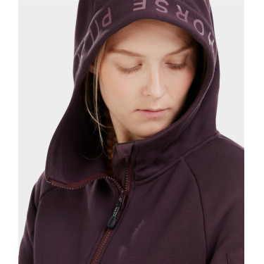 Casaco polar Pampa Horse Pilot feminino Degustação de vinhos Violeta