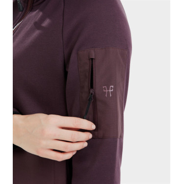 Casaco polar Pampa Horse Pilot feminino Degustação de vinhos Violeta