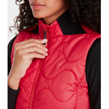 Colete feminino sem mangas Horse Pilot Batom Vermelho