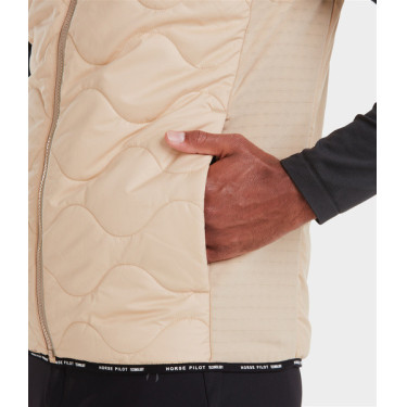 Coletes sem mangas Horse Pilot homem Latté Castanho