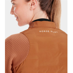 Casaco Storm Horse Pilot feminino Marrom dourado Castanho