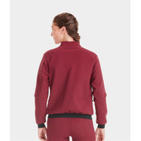 Casaco Teddy Horse Pilot feminino Vermelho escuro