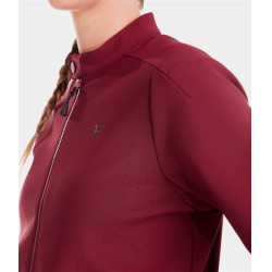 Casaco Teddy Horse Pilot feminino Vermelho escuro