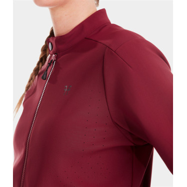 Casaco Teddy Horse Pilot feminino Vermelho escuro