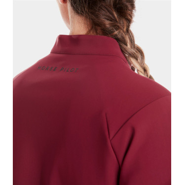 Casaco Teddy Horse Pilot feminino Vermelho escuro