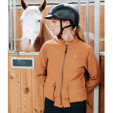 Casaco Teddy Horse Pilot feminino Marrom dourado Castanho